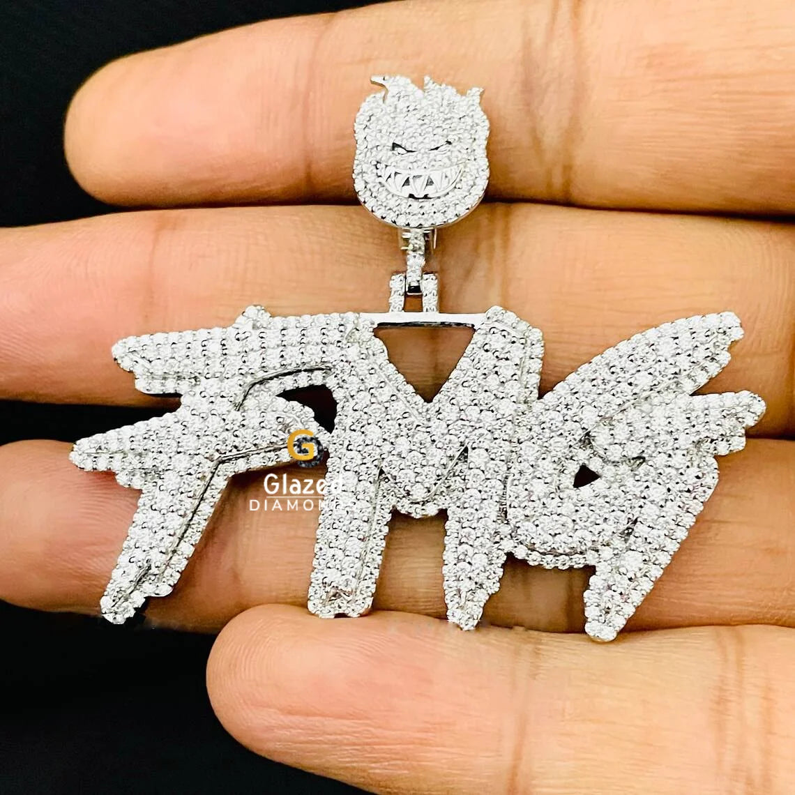 Iced Out FMG Custom Letter Moissanite Hip Hop Pendant