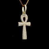 Iced Out Moissanite Religious Ankh Cross Hip Hop Pendant