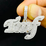 Bust Down Moissanite Diamond Studded Custom TMF Name Hip Hop Pendant