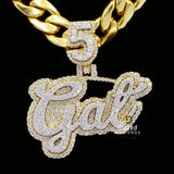 Iced Moissanite Diamond Studded Custom 5 Get Name Hip Hop Pendant