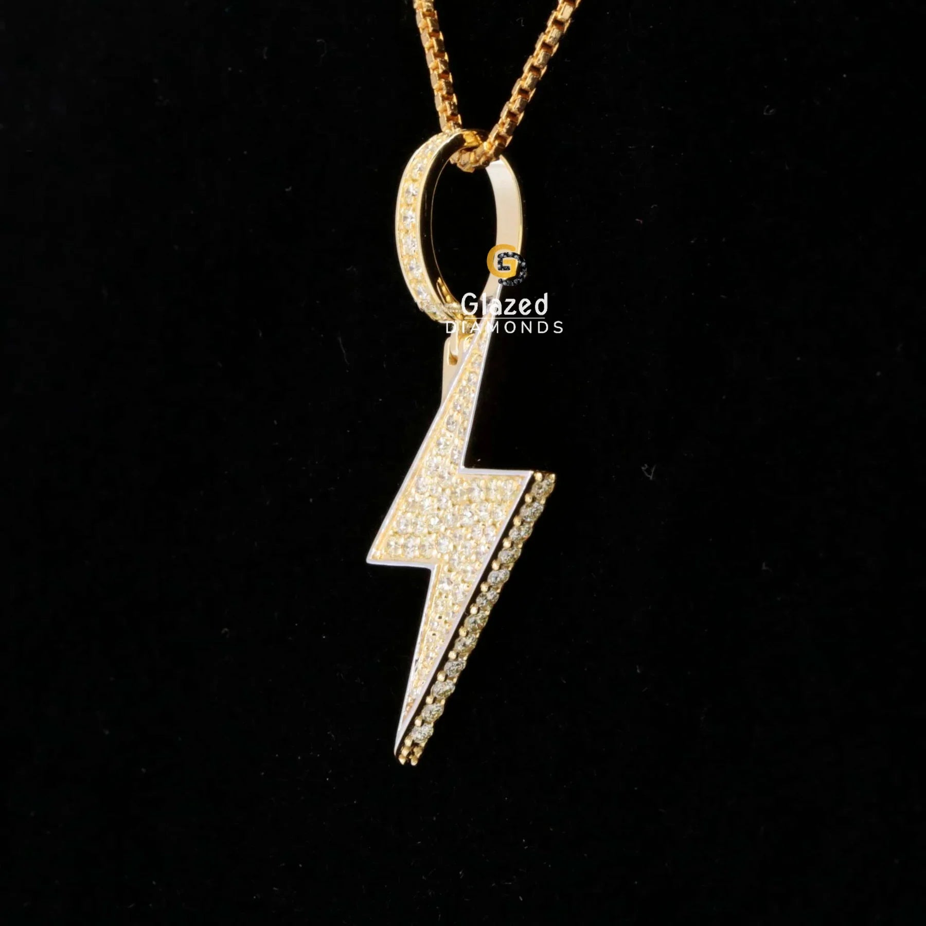 Iced Out Flash Shape Bling Moissanite Diamond Hip Hop Pendant