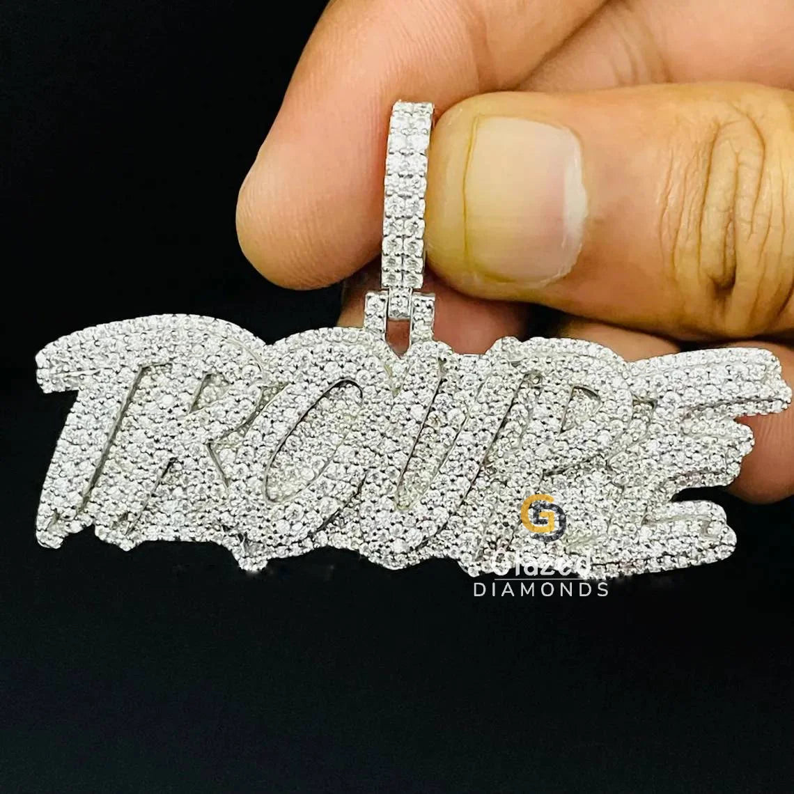 Hip Hop Moissanite Diamond Custom Name Rapper Pendant