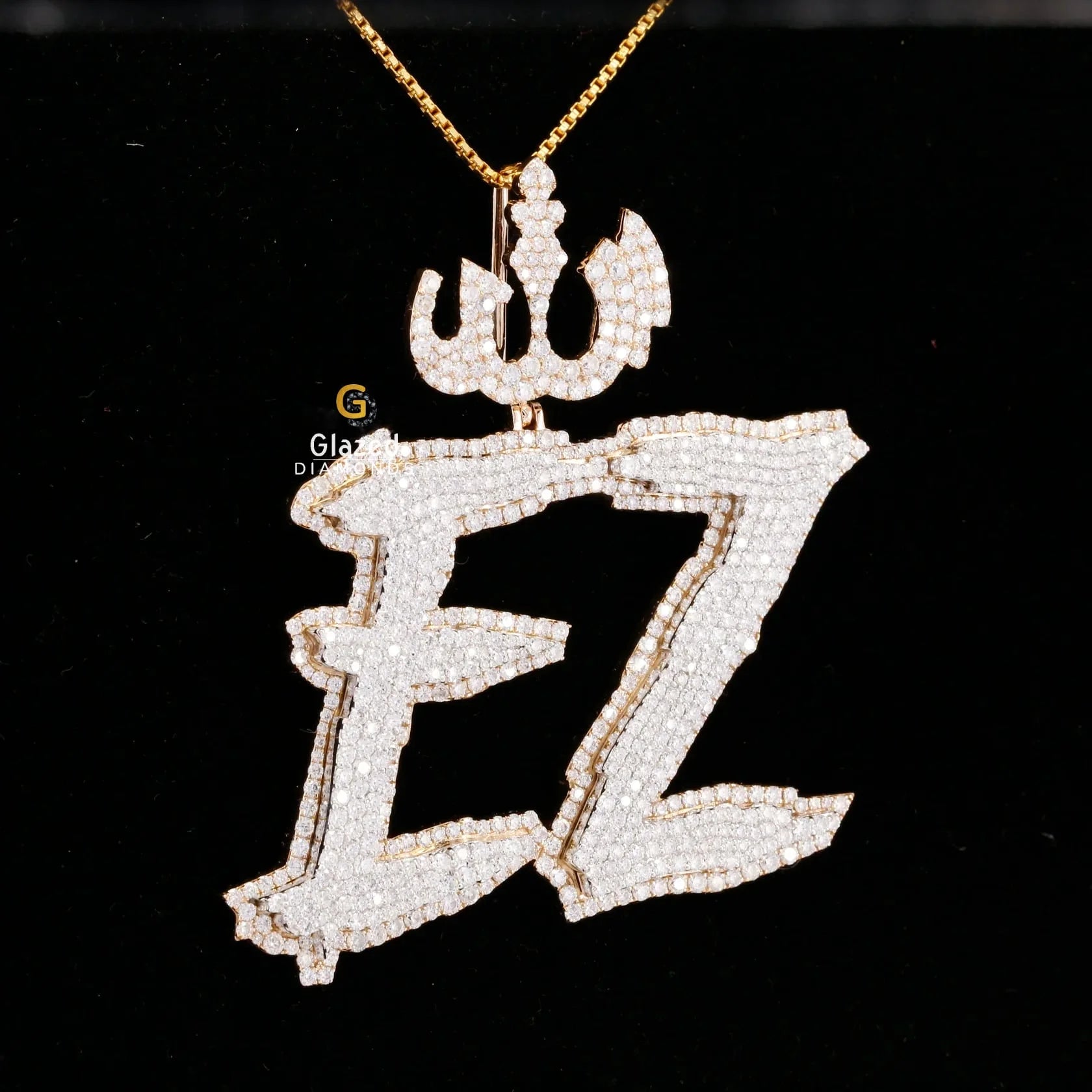 Iced Out EZ Letter Moissanite Customized Hip Hop Pendant