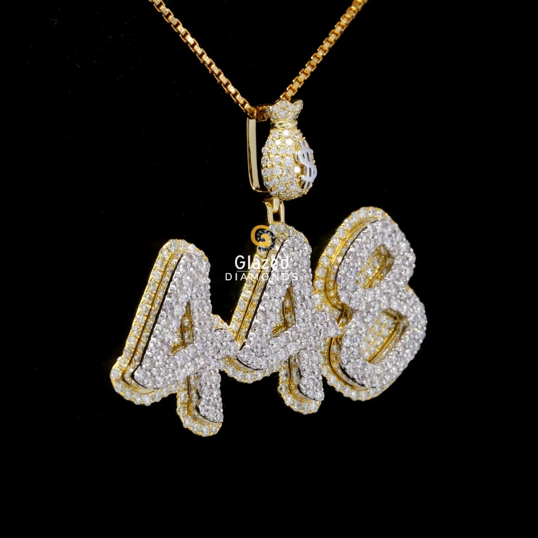 Hip Hop Style Custom 448 Number Moissanite Rapper Pendant