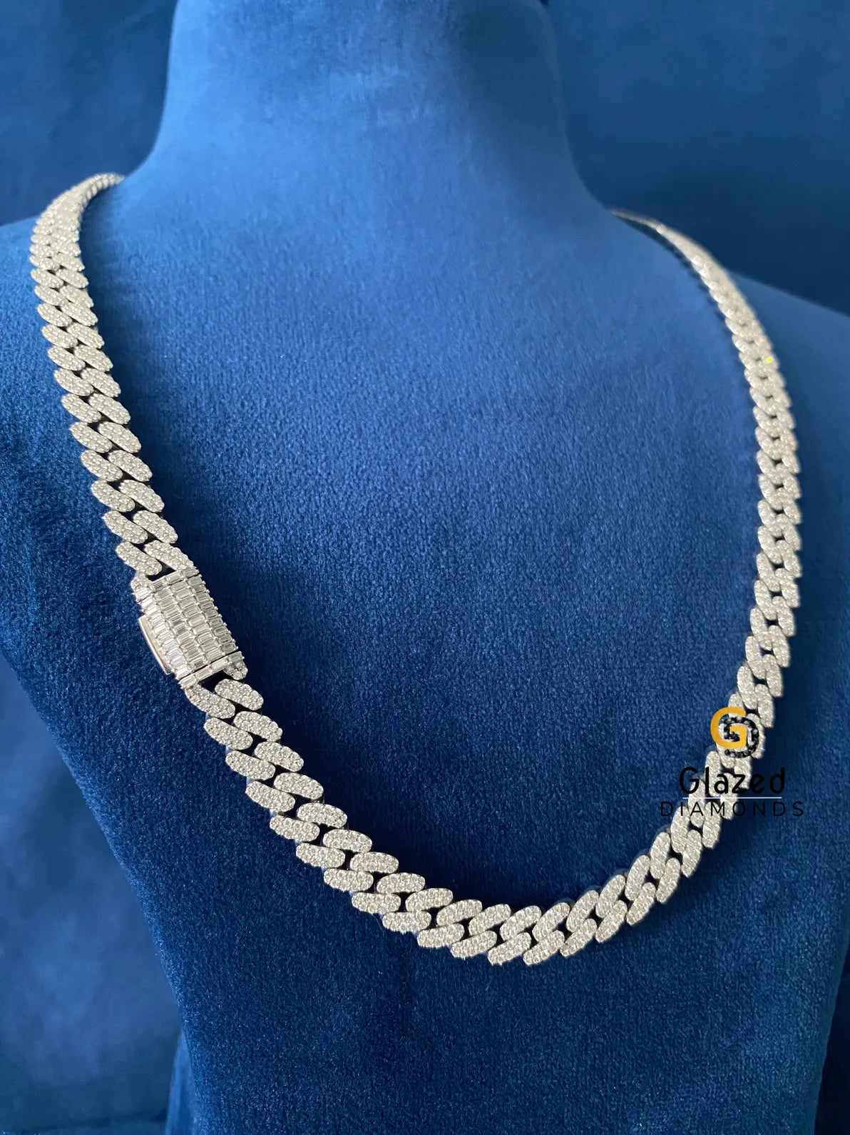 Hip Hop 12MM Round Moissanite Cuban Link Chain