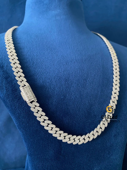 Hip Hop 12MM Round Moissanite Cuban Link Chain