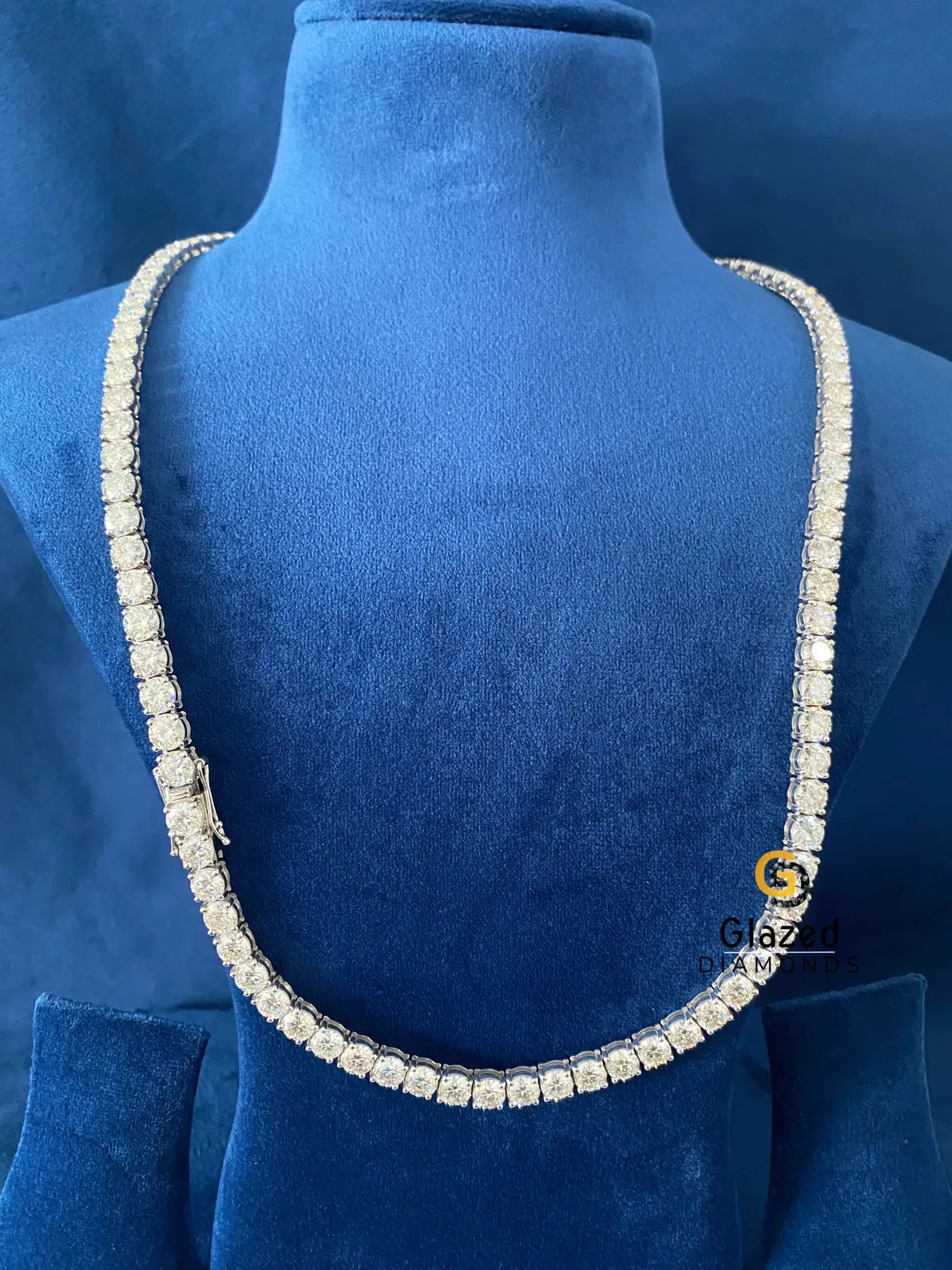 Hip Hop 5MM Round Tennis Link Moissanite Chain