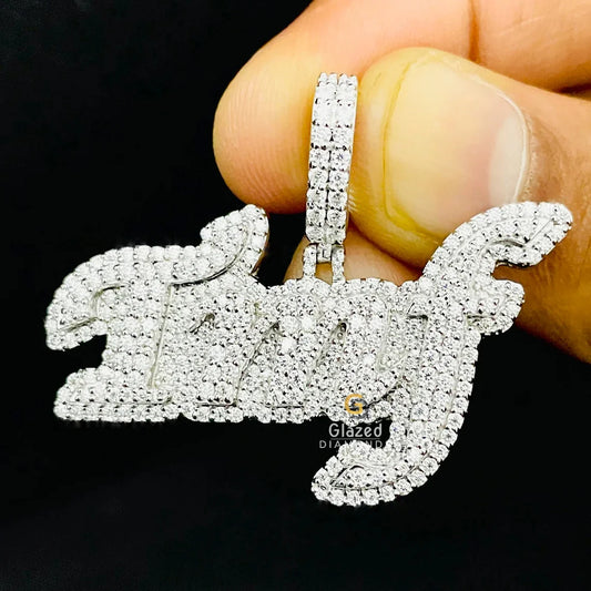 Hip Hop Moissanite Name Pendant For Men