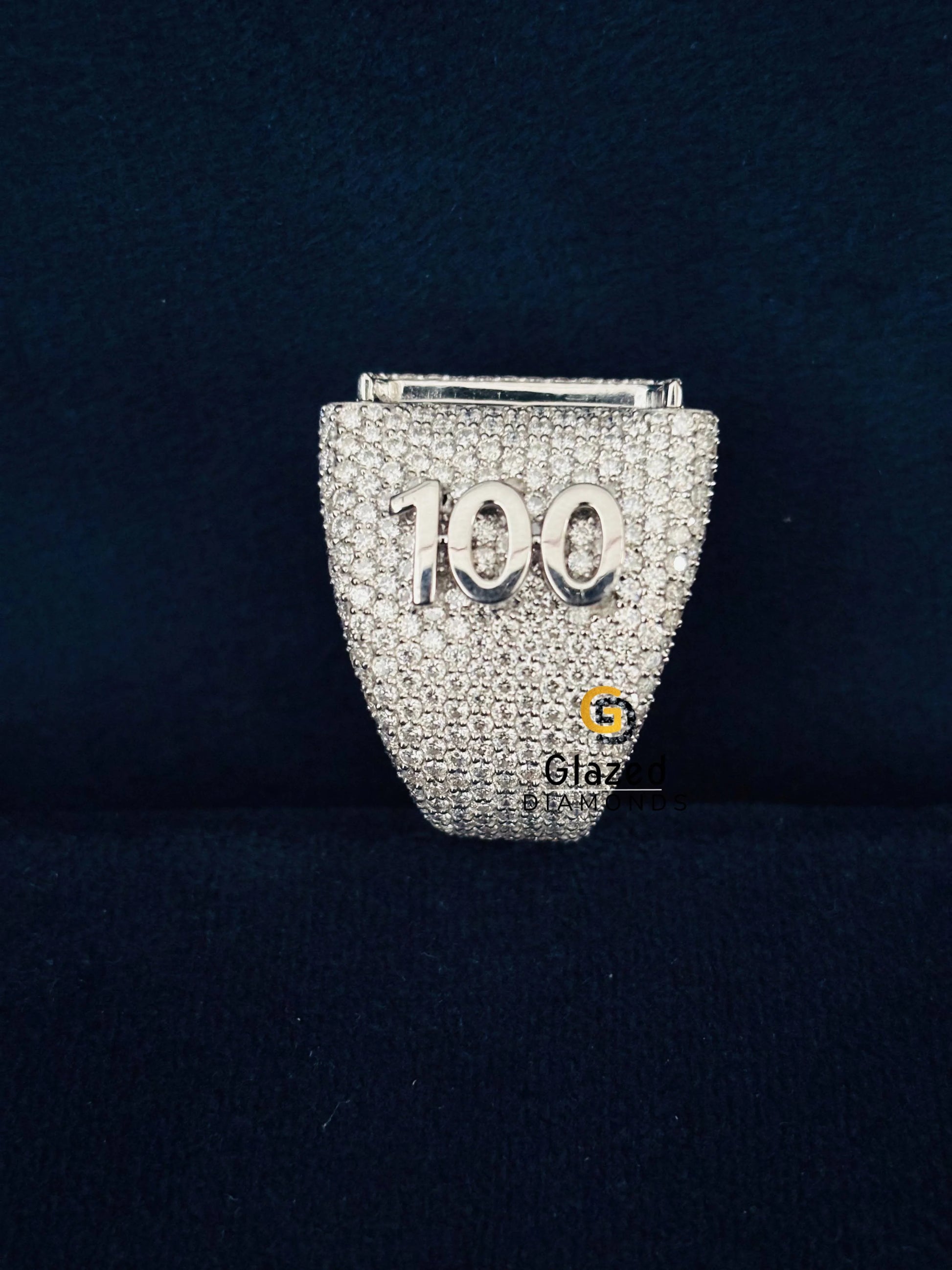 Hip Hop Moissanite Number Custom Ring