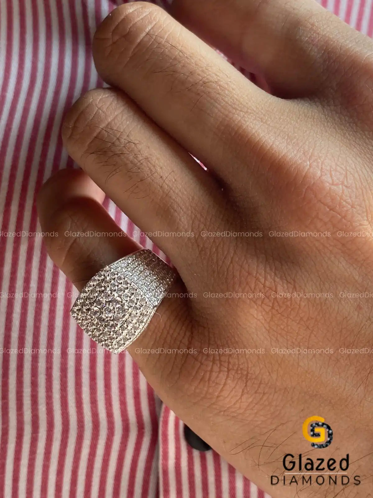 Hip Hop Moissanite Ring 2 