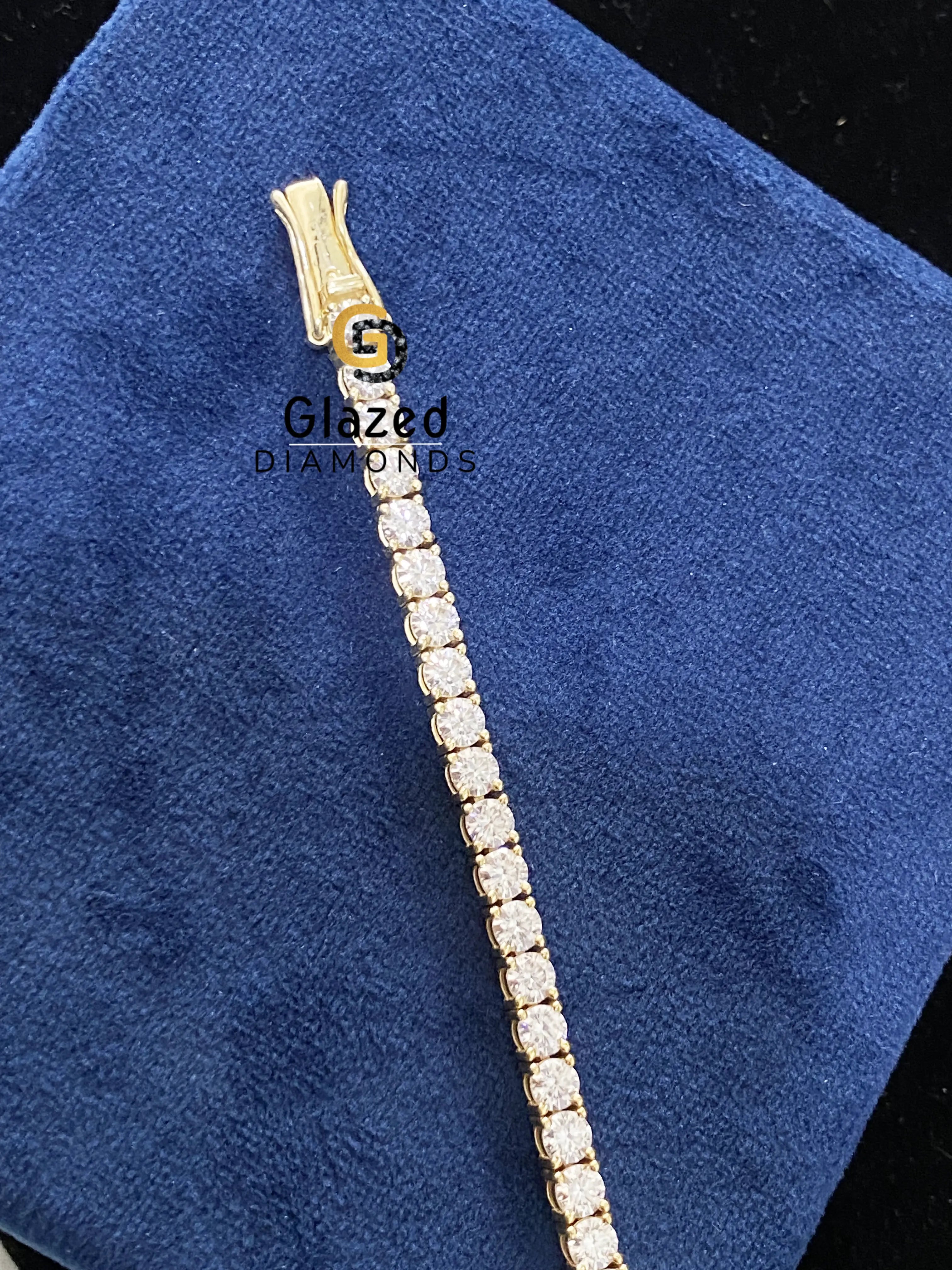 Hip Hop Round 4MM Tennis Moissanite Bracelet For Men