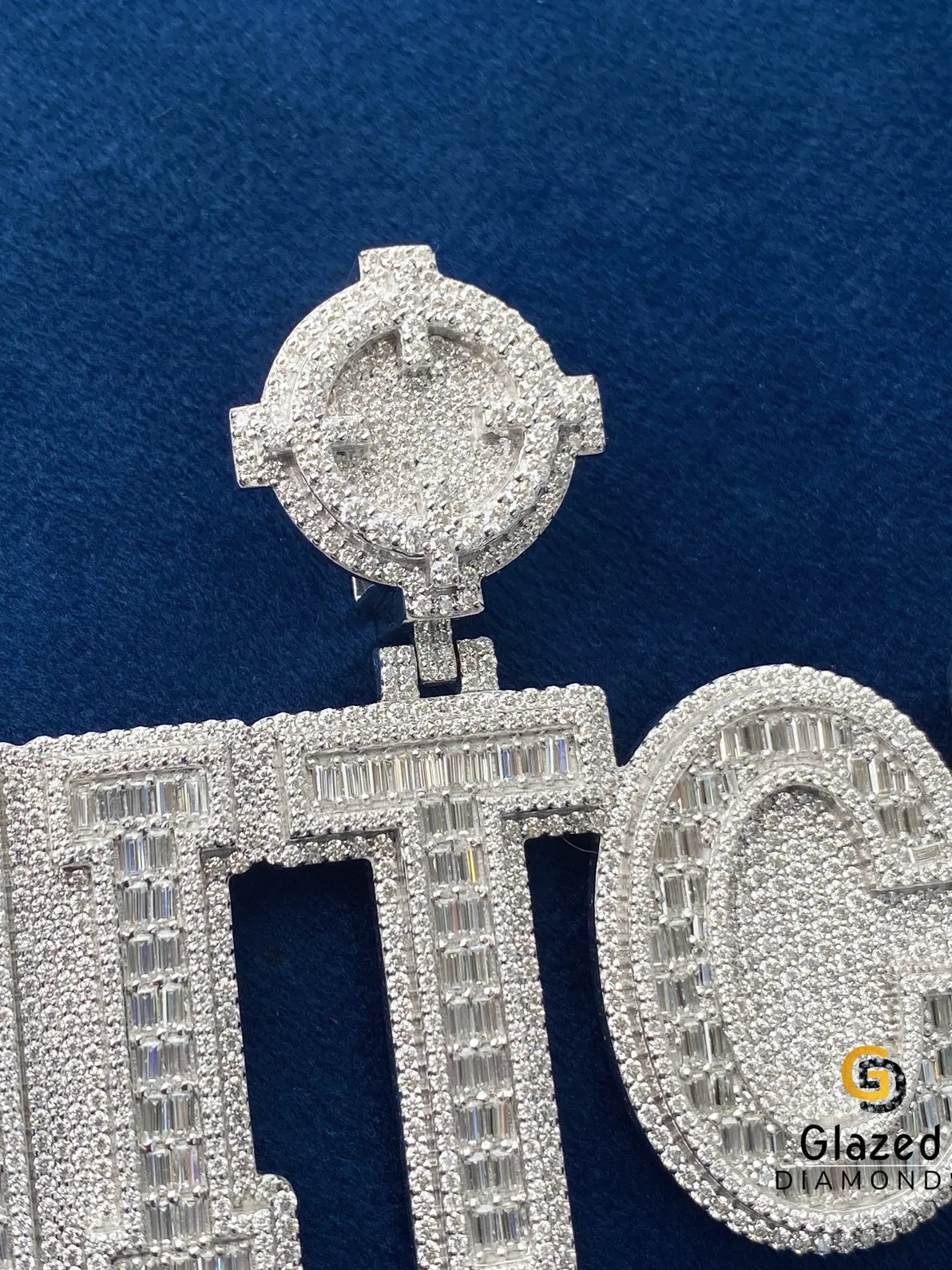 Hip Hop Round_Baguette VVs Moissanite Diamond Studded Pendant