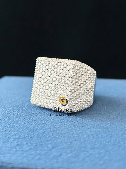 Hip Hop Round Moissanite D Colorless Ring