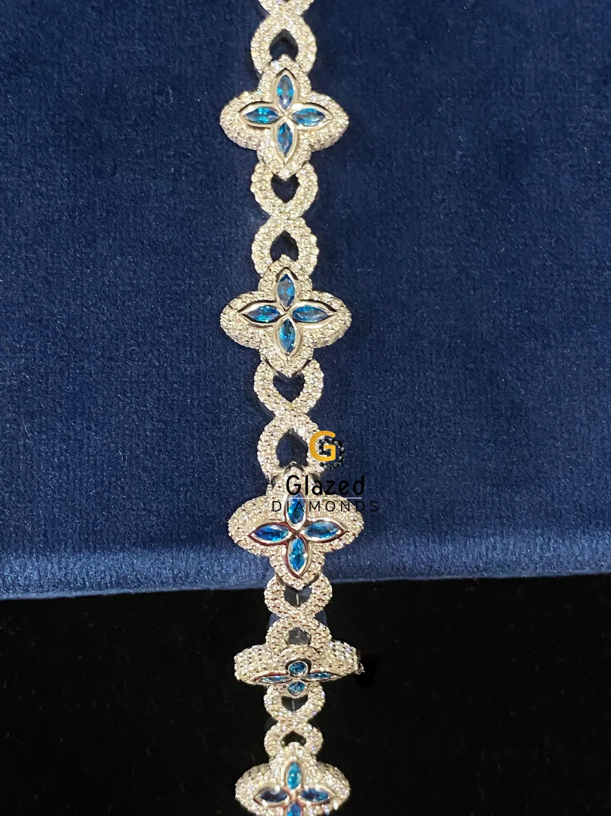 Hip Hop Round Moissanite Diamond Studded Bracelet