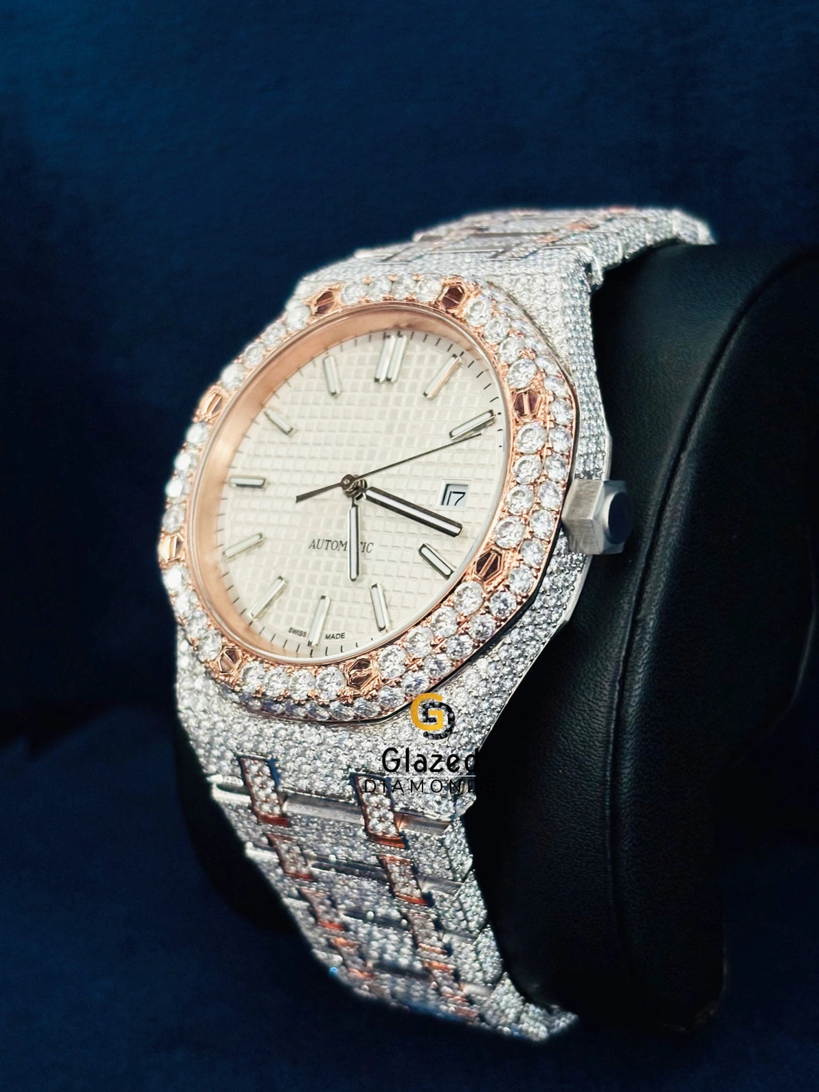 Hip Hop Round VVs Moissanite D Colorless Watch
