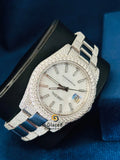 Hip Hop Stick Dial D Colorless Round Moissanite Watch