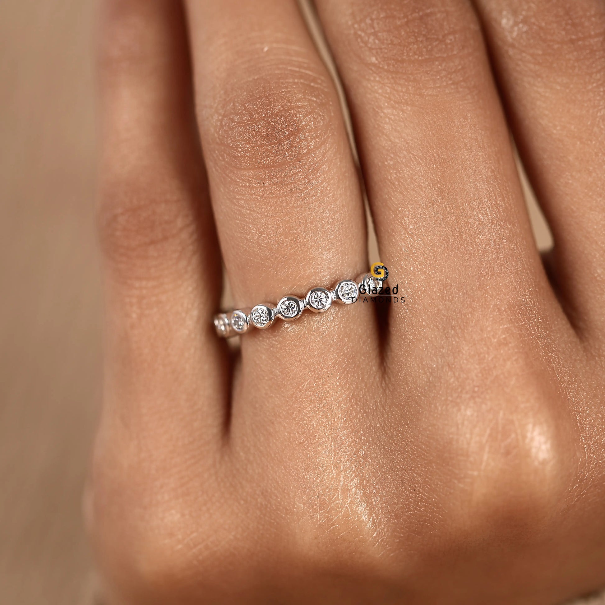 IGI Certified Diamond Eternity Round Ring Anniversary Gift