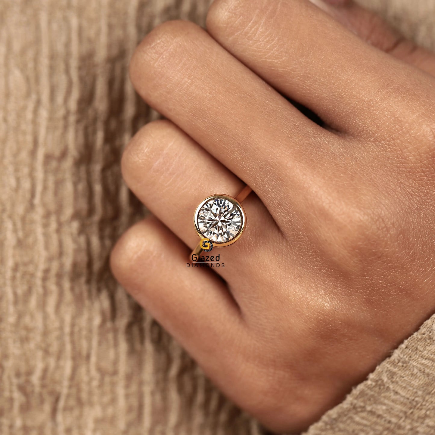IGI Certified Round Cut Lab Diamond Ring