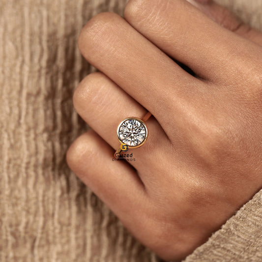 IGI Certified Round Cut Lab Diamond Ring
