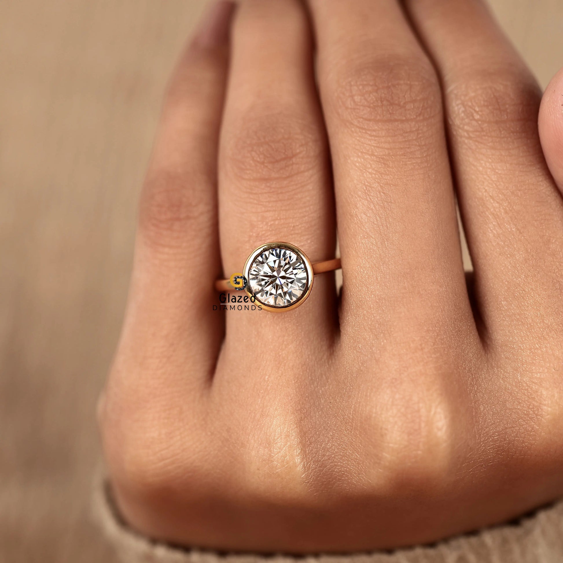 IGI Certified Round Cut Lab Diamond Ring For Women