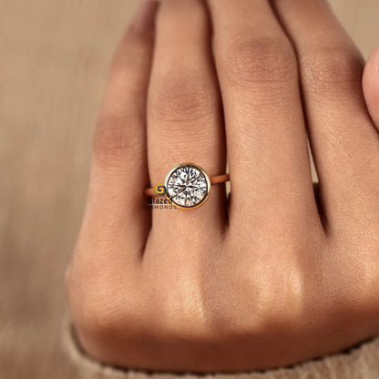 IGI Certified Round Cut Lab Diamond Ring For Women