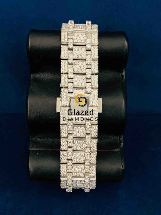 Icced Out Baguette Bar Dial AP Moissanite Watch