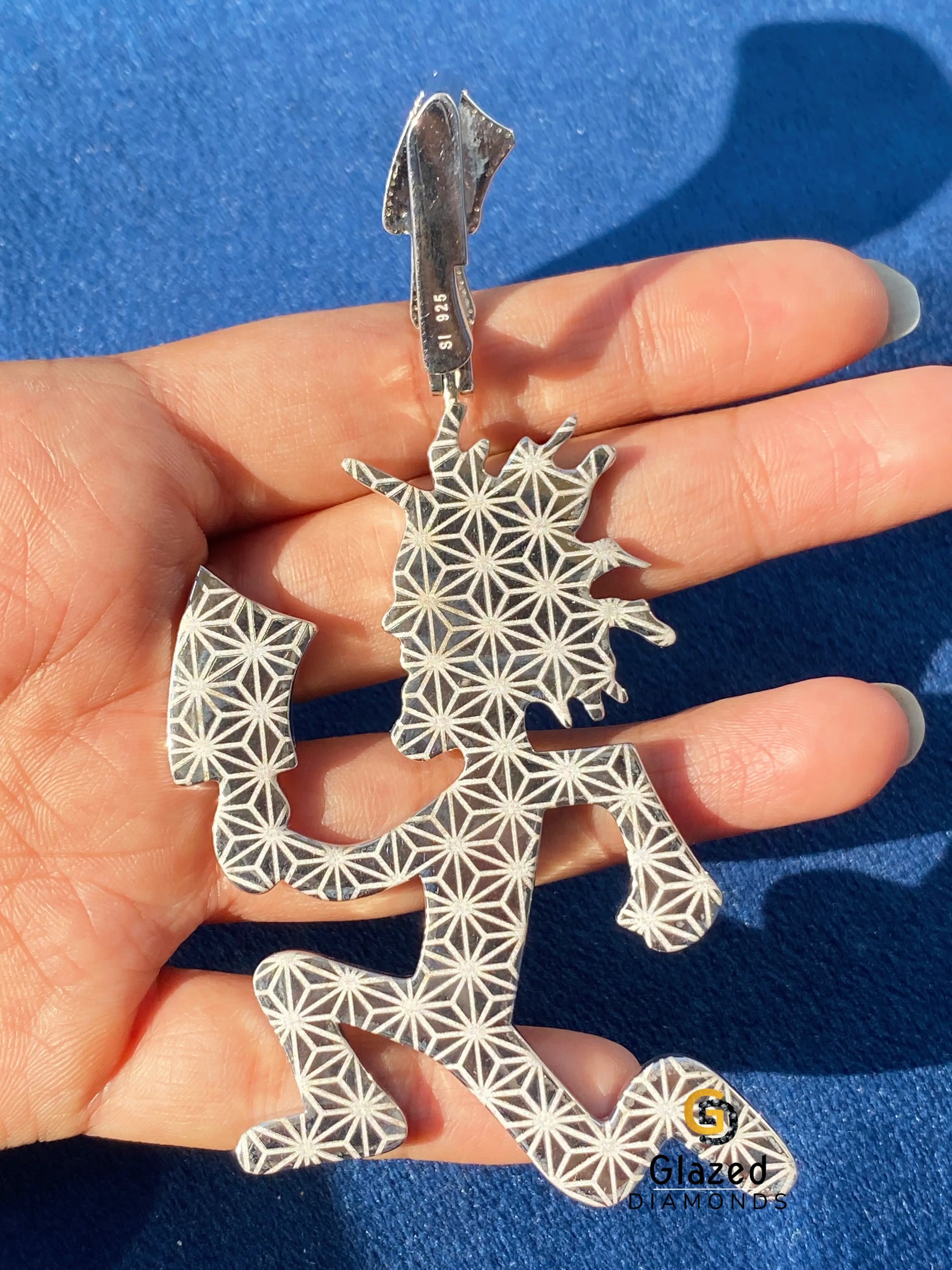 Ice Out Hatchet Man Moissanite Pendant