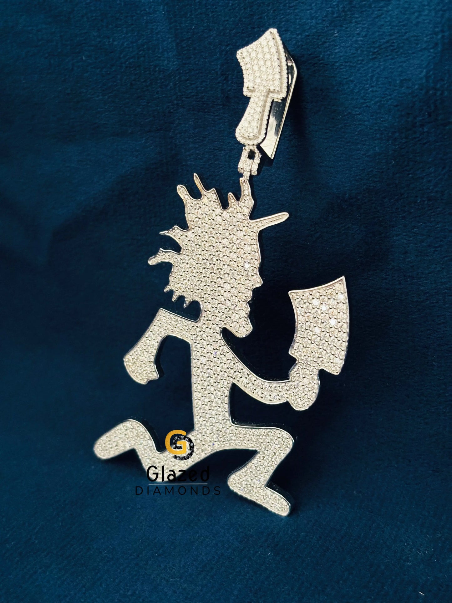 Ice Out Hatchet Man Moissanite Pendant for Men