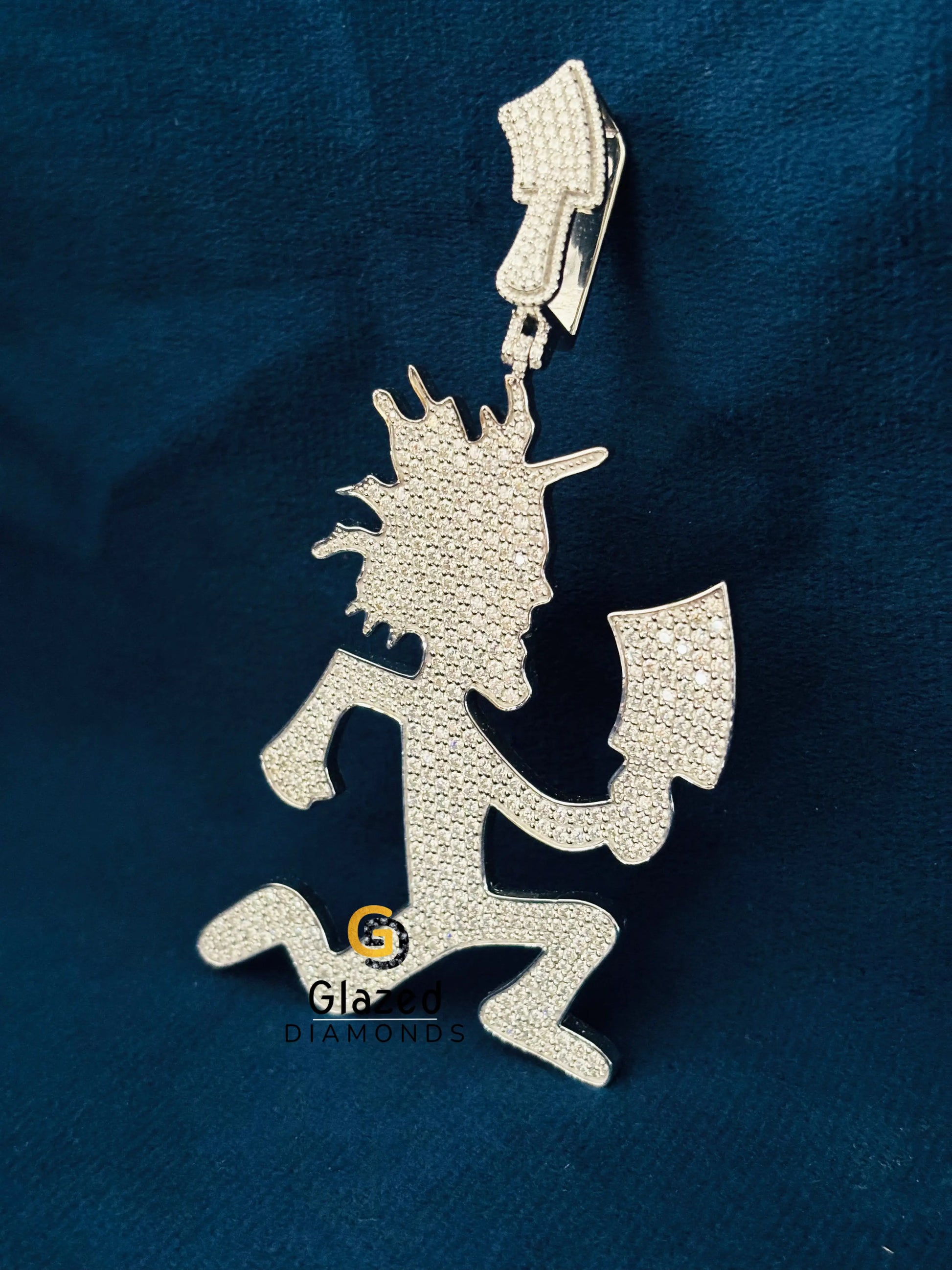 Ice Out Hatchet Man Moissanite Pendant for Men