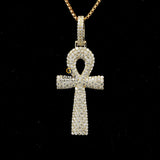 Iced Out Moissanite Religious Ankh Cross Hip Hop Pendant