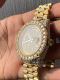 41MM Full Iced Out Moissanite Diamond Jubilee Bracelet Luxury Watch