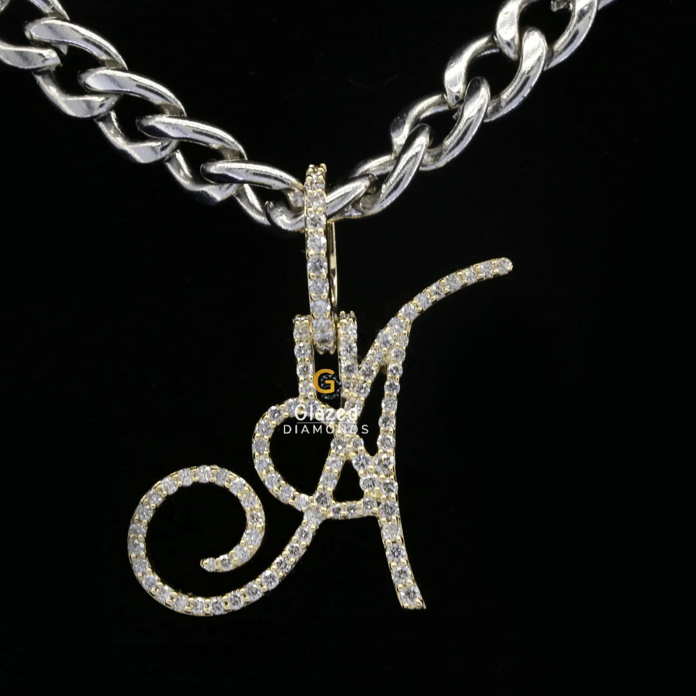 Custom Single Letter Moissanite Diamond Hip Hop Pendant