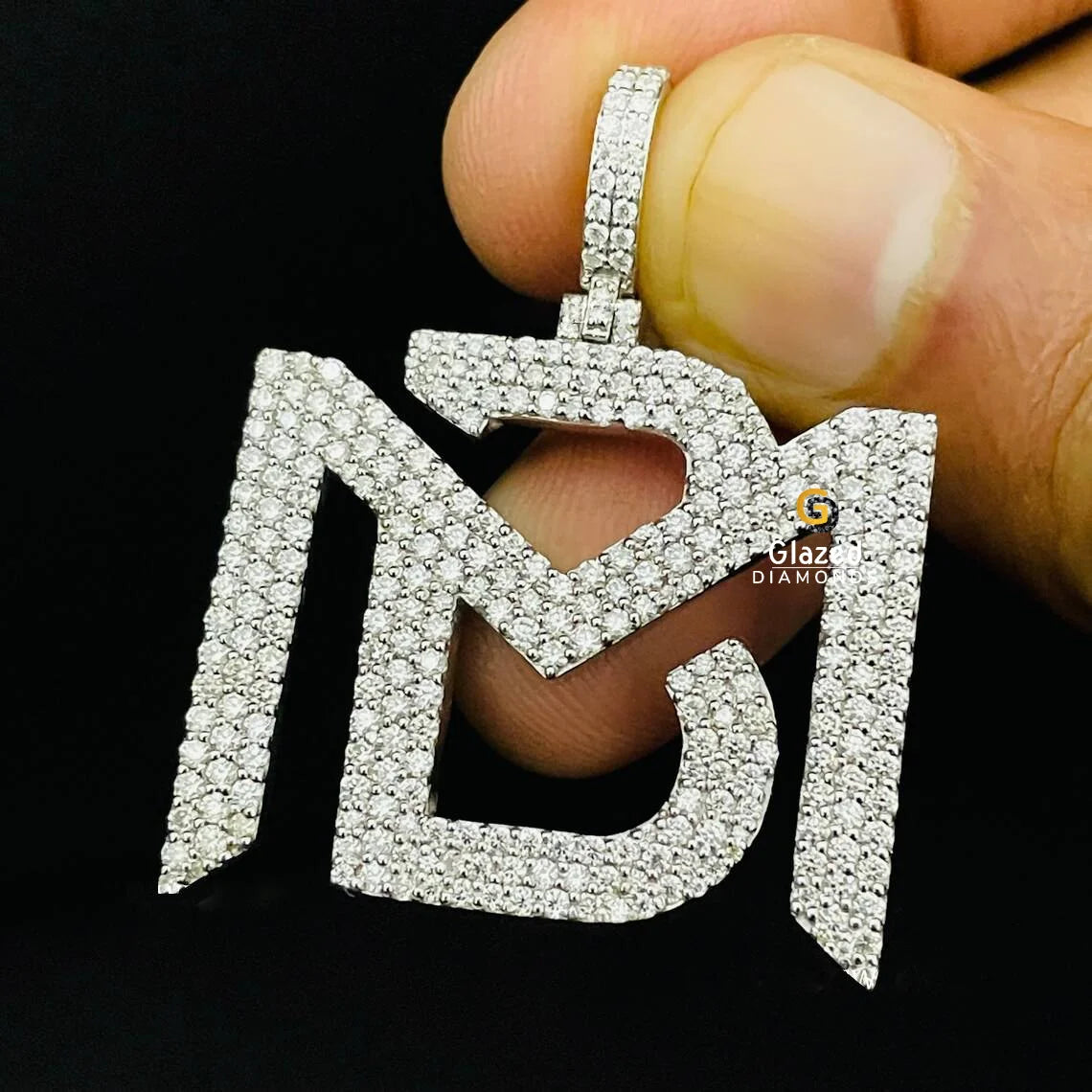 Hip Hop Moissanite Diamond Custom Logo Pendant