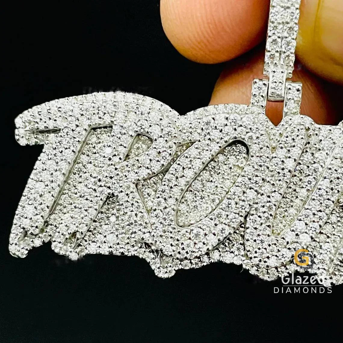 Hip Hop Moissanite Diamond Custom Name Rapper Pendant