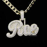 Iced Out Bling Moissanite Diamond Rae Name Rapper Pendant