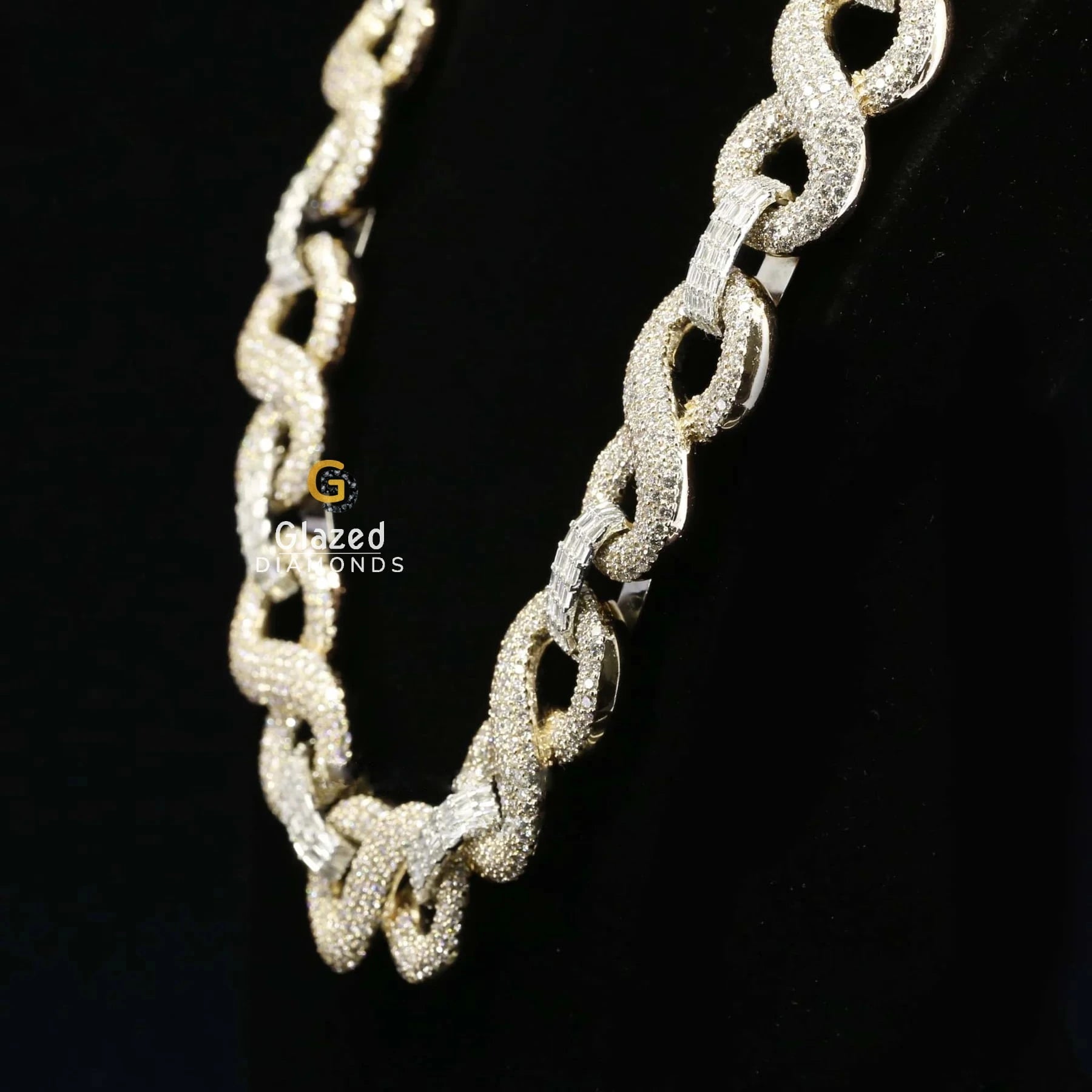 22MM Hip Hop Moissanite Infinity Link Iced Out Chain