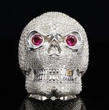 Iced Out Moissanite Skull Bling Hip Hop Ring For Men