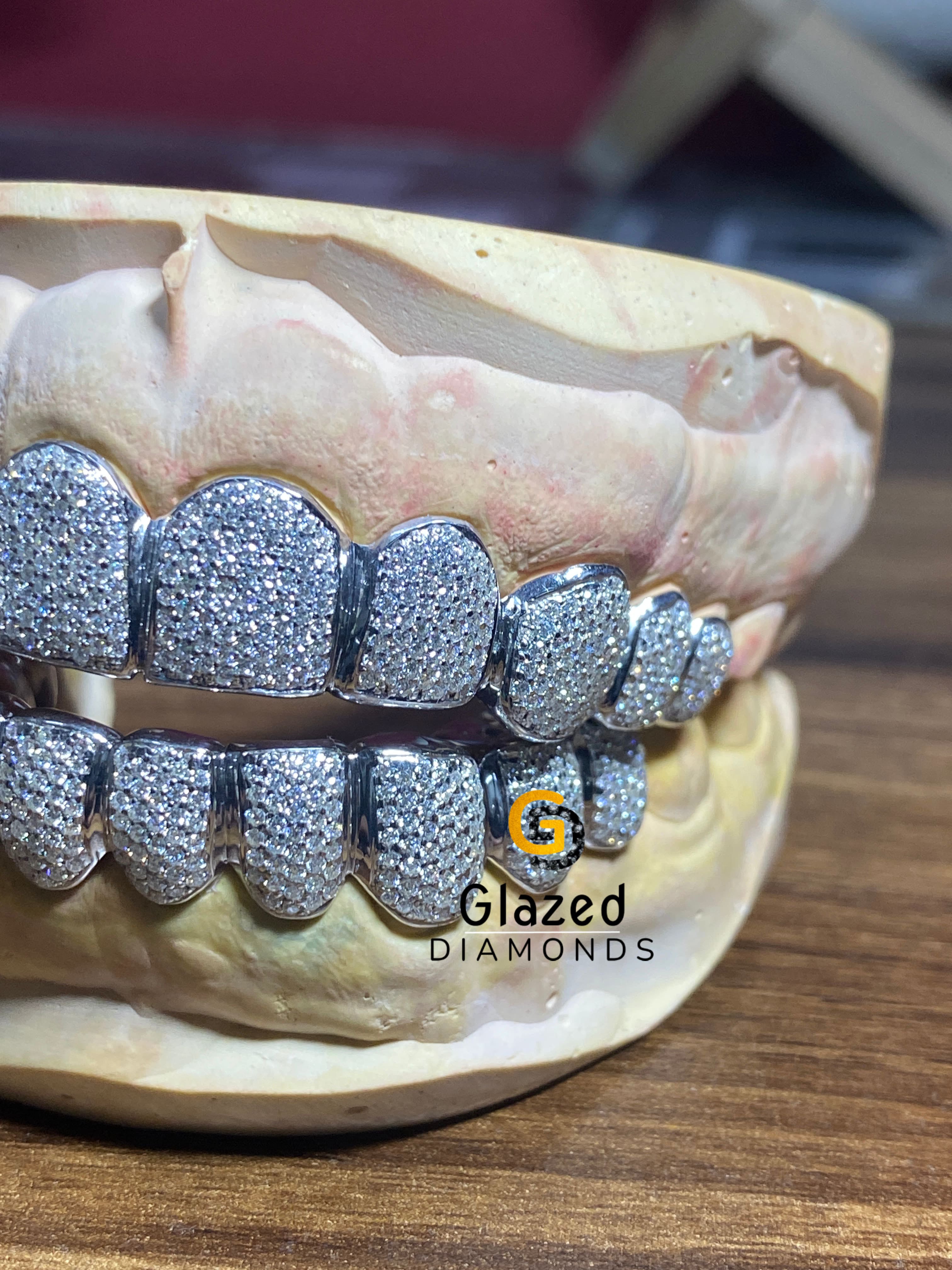 Custom 925 Sterling Silver Moissanite Diamond Bust Down Grillz