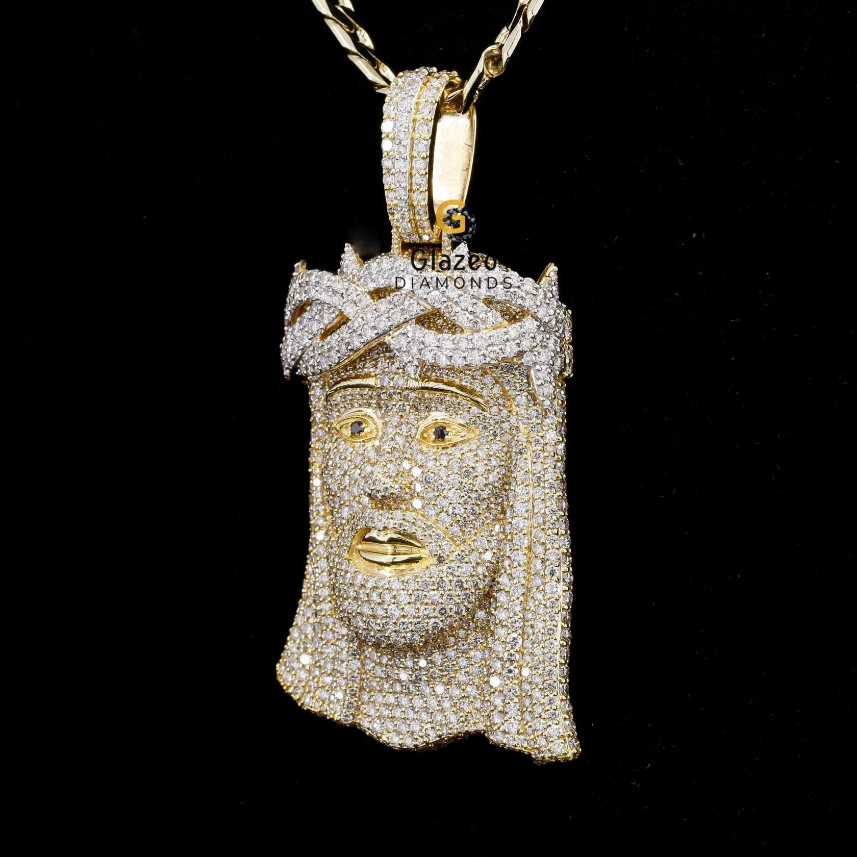 Iced Moissanite Religious Pendant