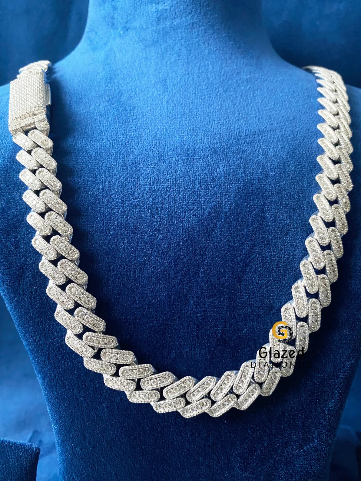 Iced Out 14MM Round Moissanite Cuban Link Chain