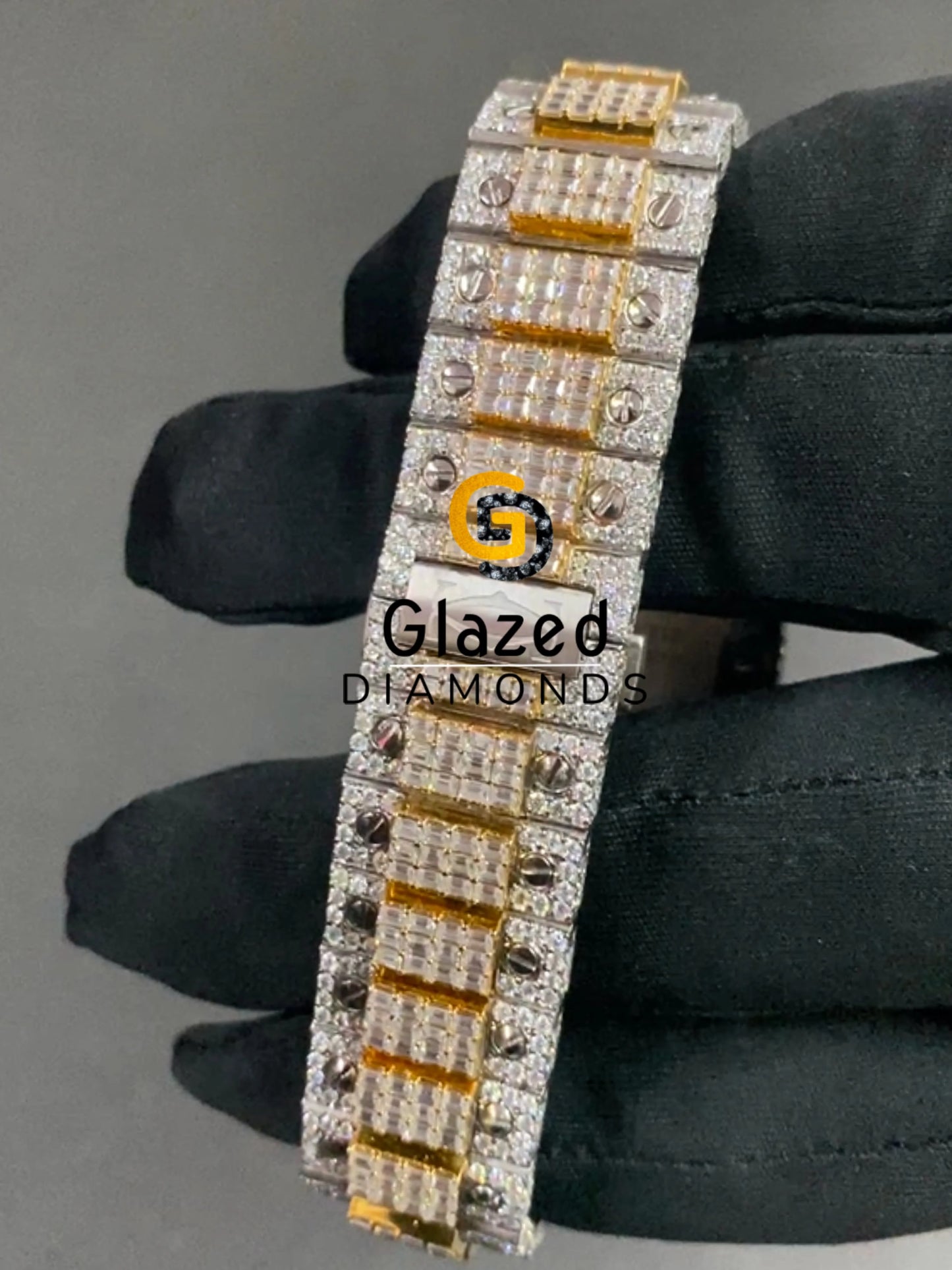 Iced Out Baguette Diamond Watch