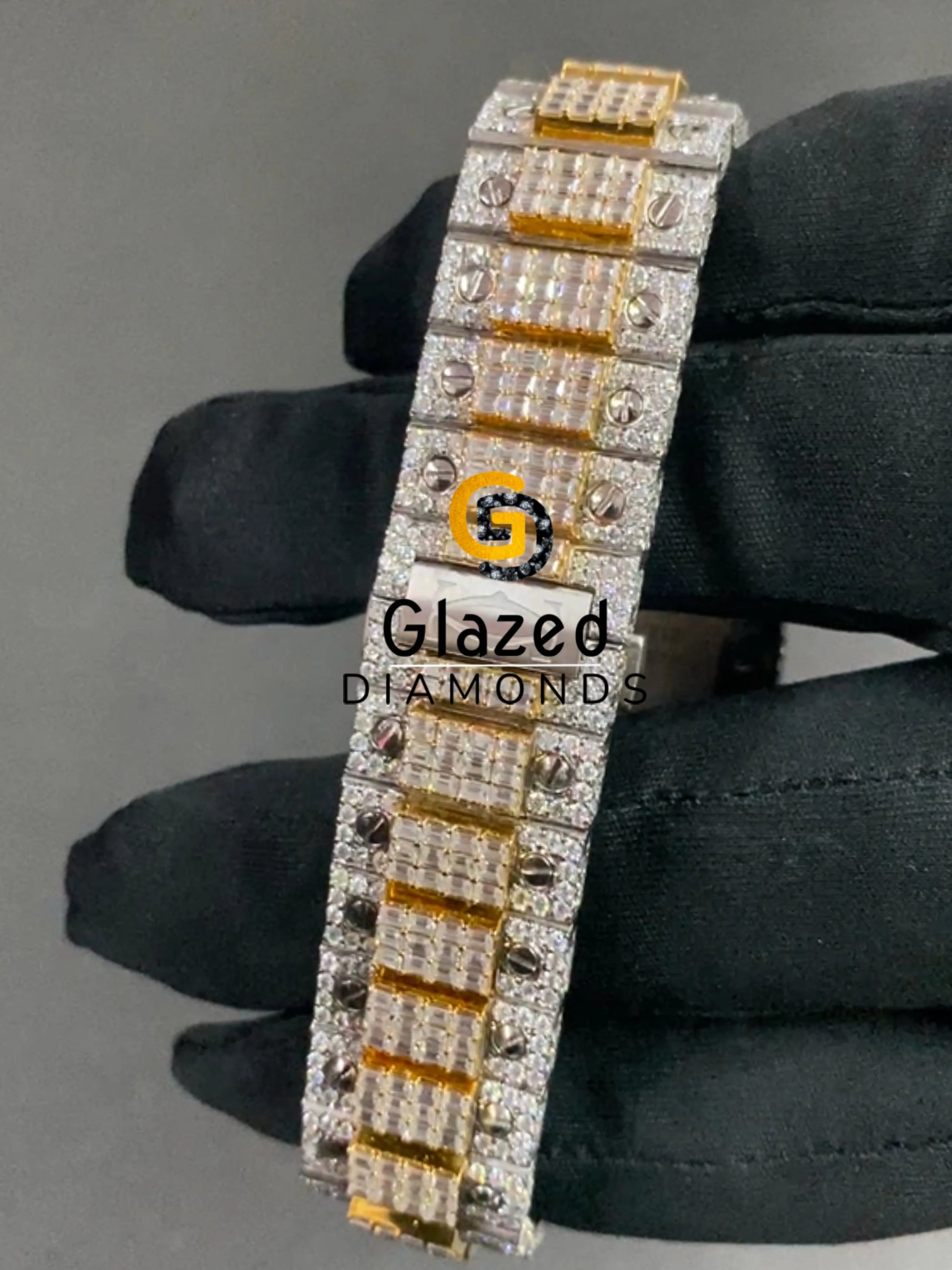 Iced Out Baguette Diamond Watch