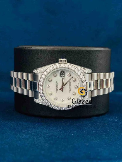Iced Out Big Bezel Bar Moissanite Watch