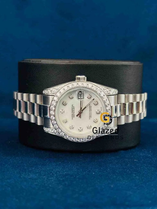 Iced Out Big Bezel Bar Moissanite Watch