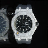 Iced Out Black Moissanit Watch