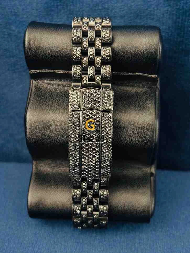 Iced Out Black Moissanite Hip Hop Watch For Women