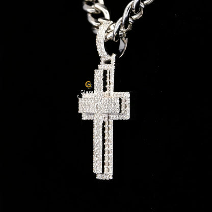 Iced Out Cross Pendant