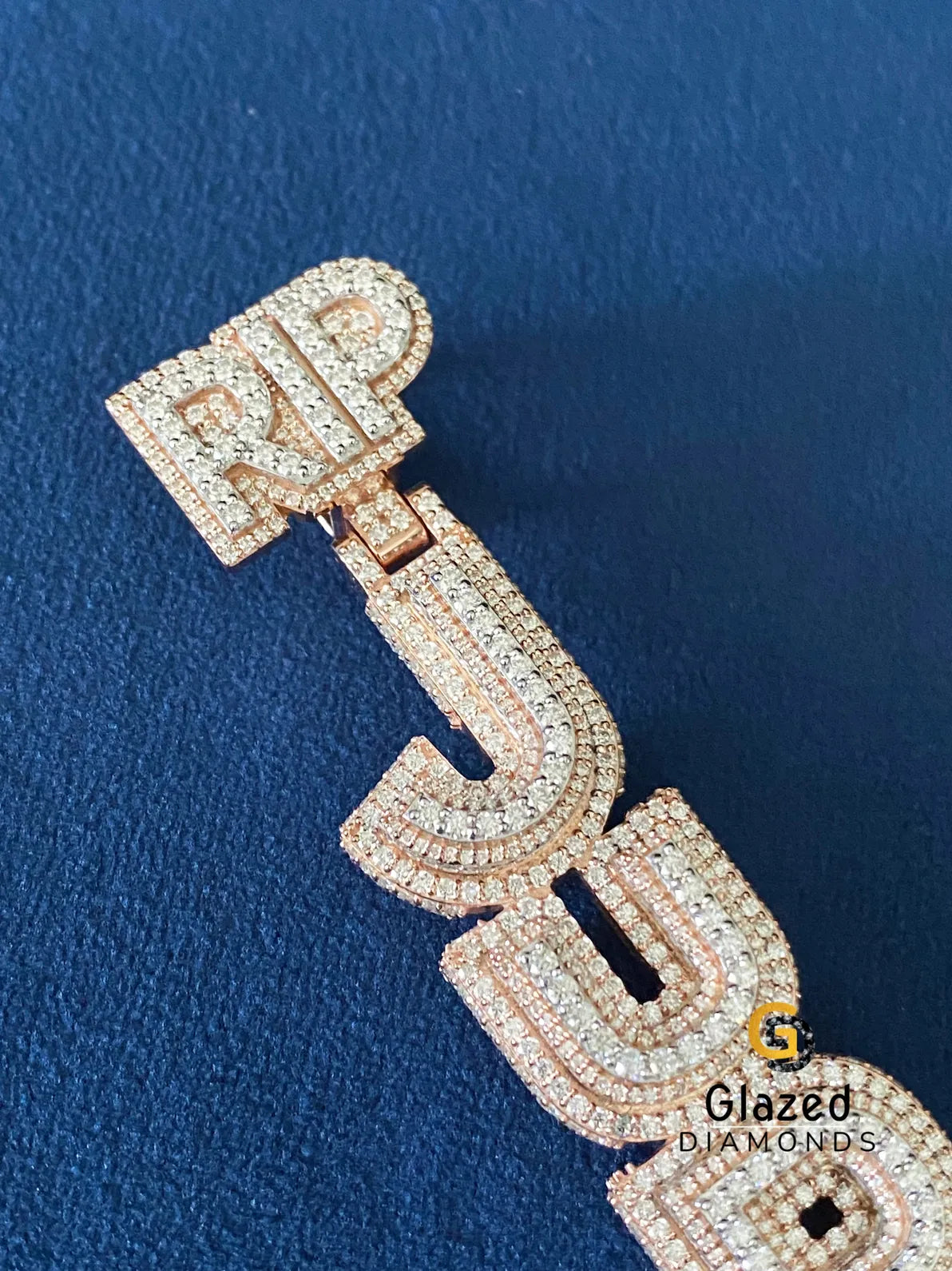 Iced Out Custom Name VVS Two Tone Hip Hop Pendant