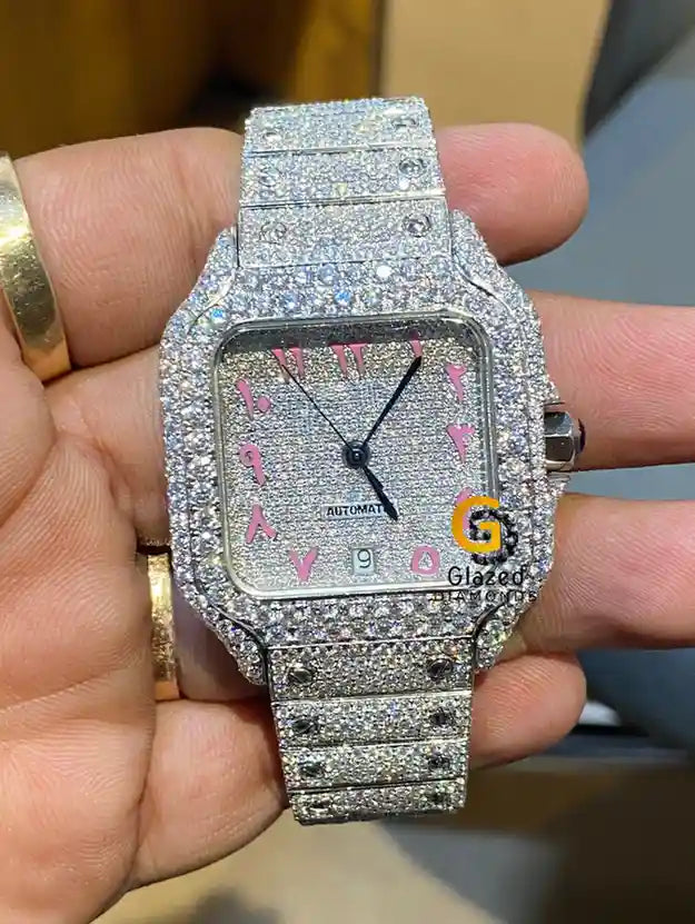 Iced Out Diamond Moissanite Watch