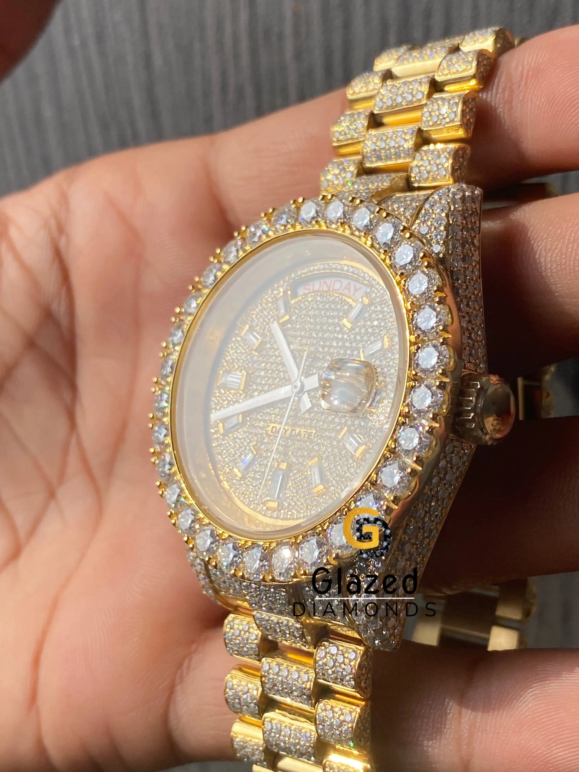 Iced Out Flooded Watch